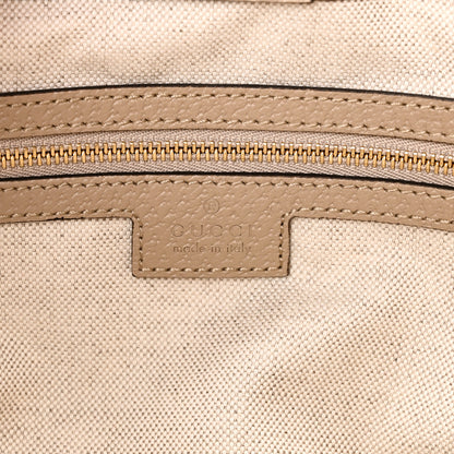 Gucci GG Supreme Monogram Textured Dollar Calfskin Web Medium Ophidia Shopping Tote Beige Mystic White Oatmeal 6 of 10