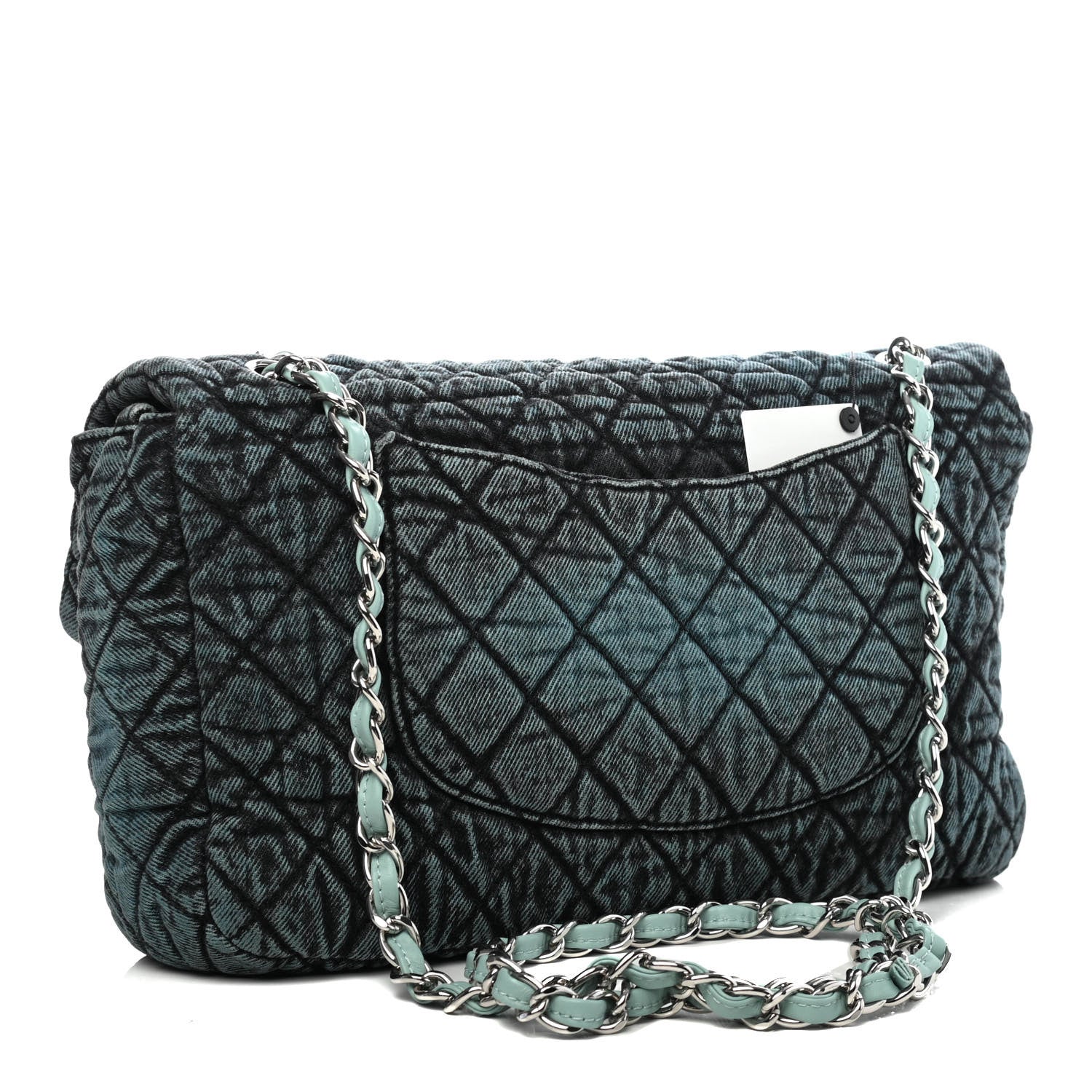 Chanel Denim Quilted Denimpression Flap Blue Black 2 of 4