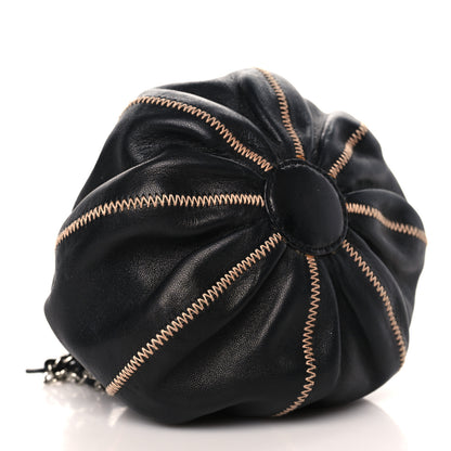 Chanel Lambskin Satin Reversible Mini Sac Cordon Black Peach 4 of 10