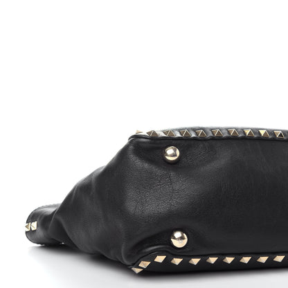 Valentino Garavani Vitello Small Rockstud Tote Black 9 of 11