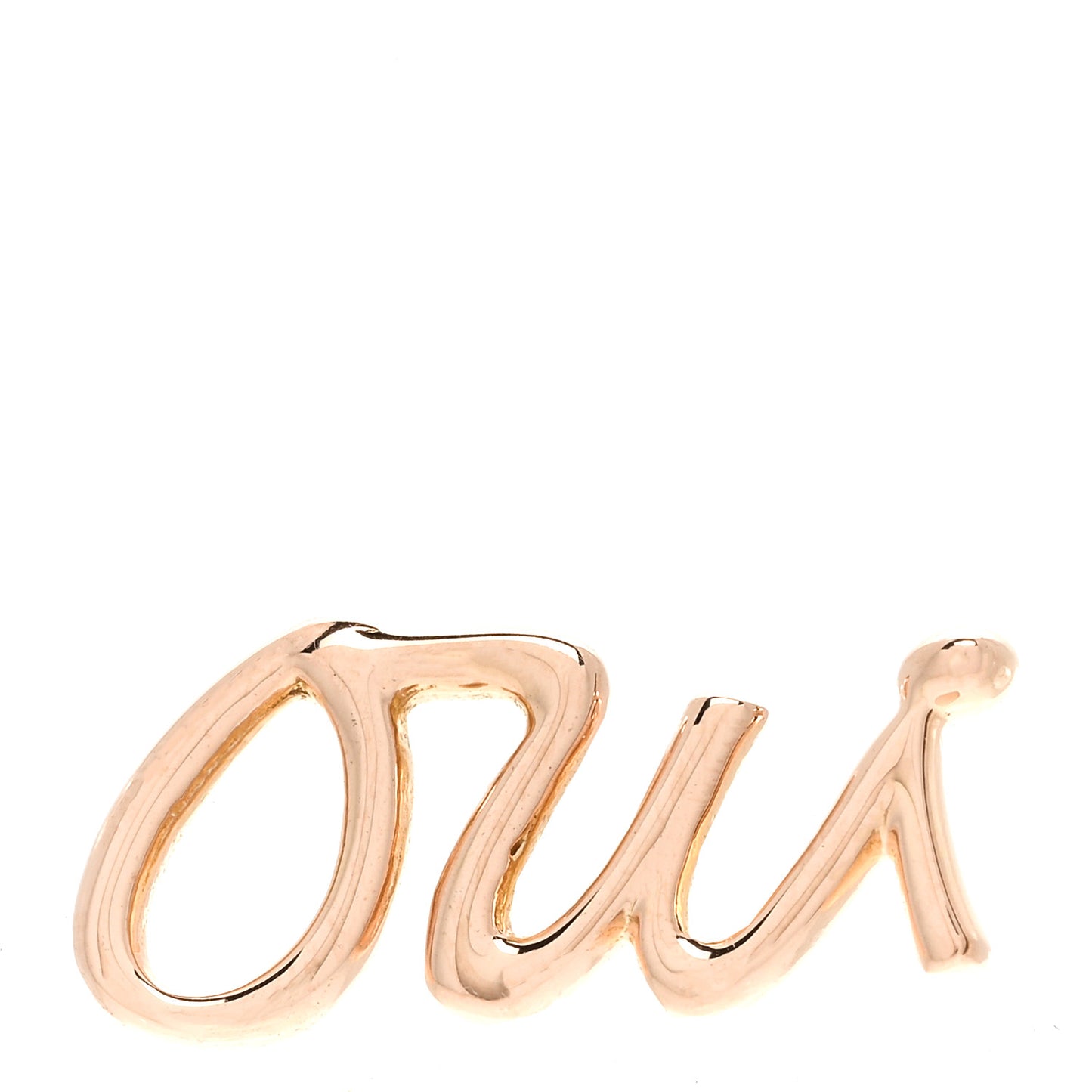 18K Rose Gold Graffiti Oui Single Earring