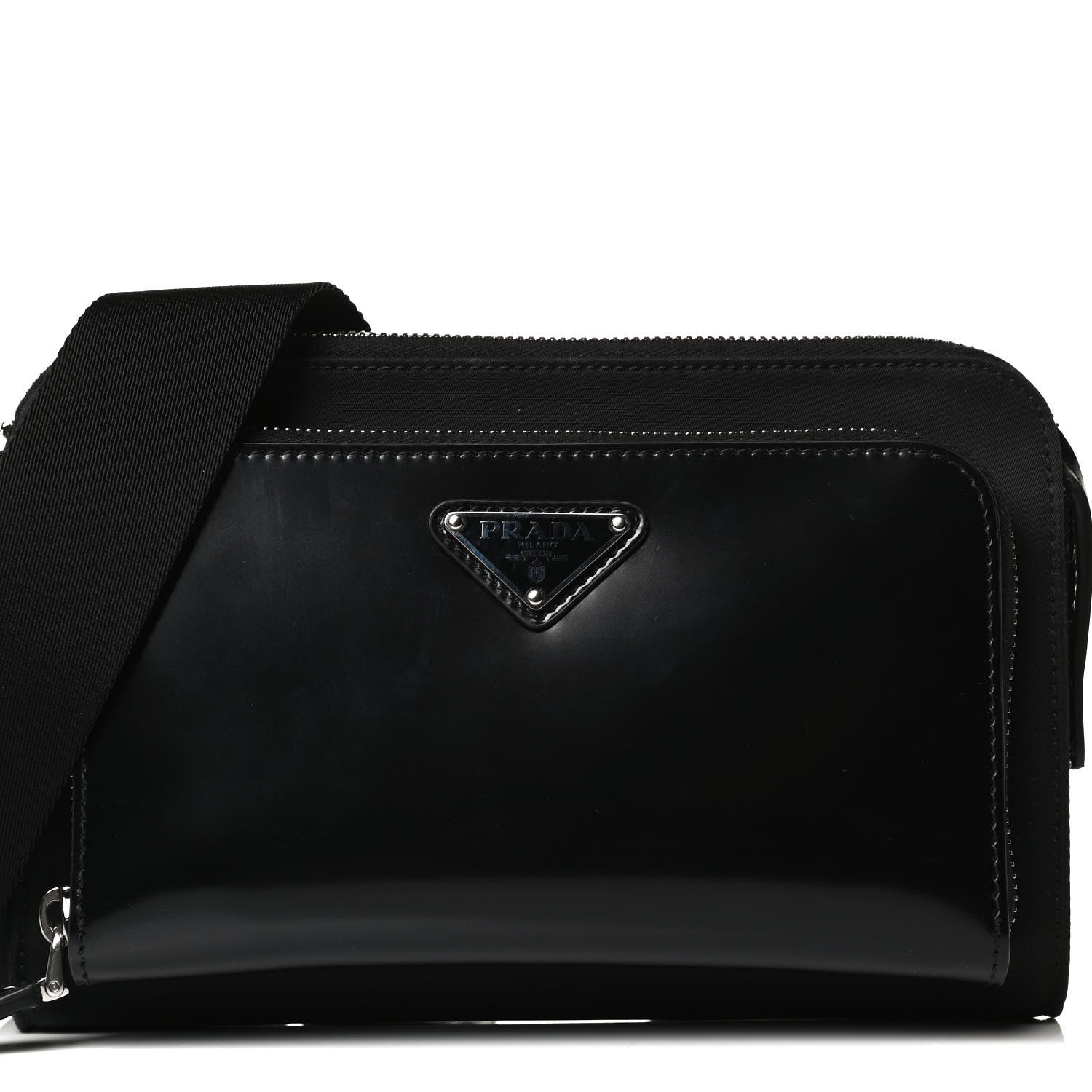 Prada Re-Nylon Spazzolato Crossbody Shoulder Bag Black 7 of 13