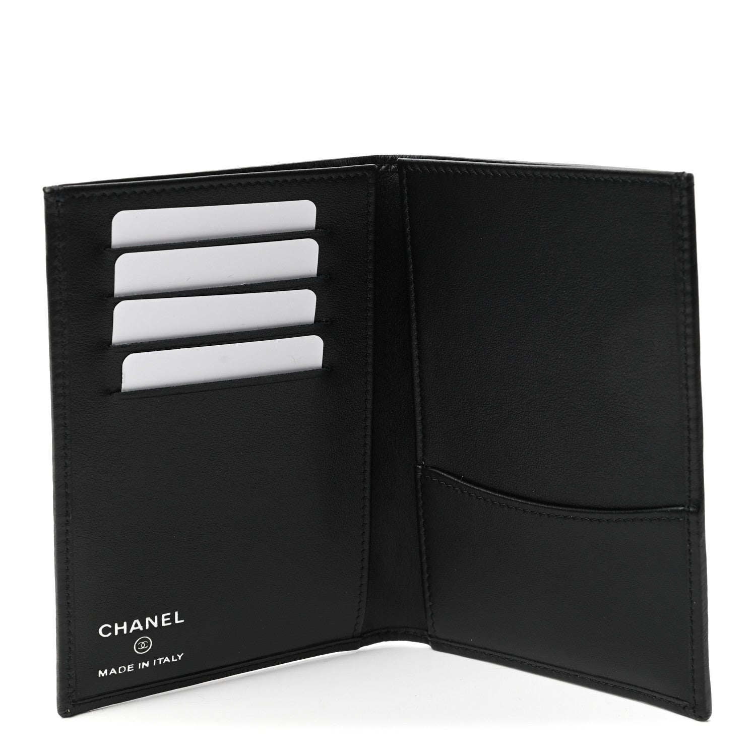 Chanel Calfskin Quilted Passport Holder Black 5 of 6