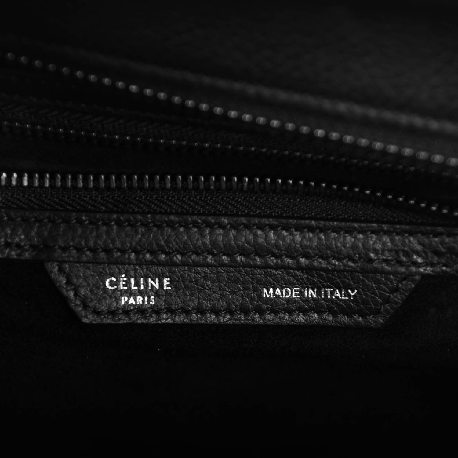 Celine Drummed Calfskin Micro Luggage Black 6 of 8