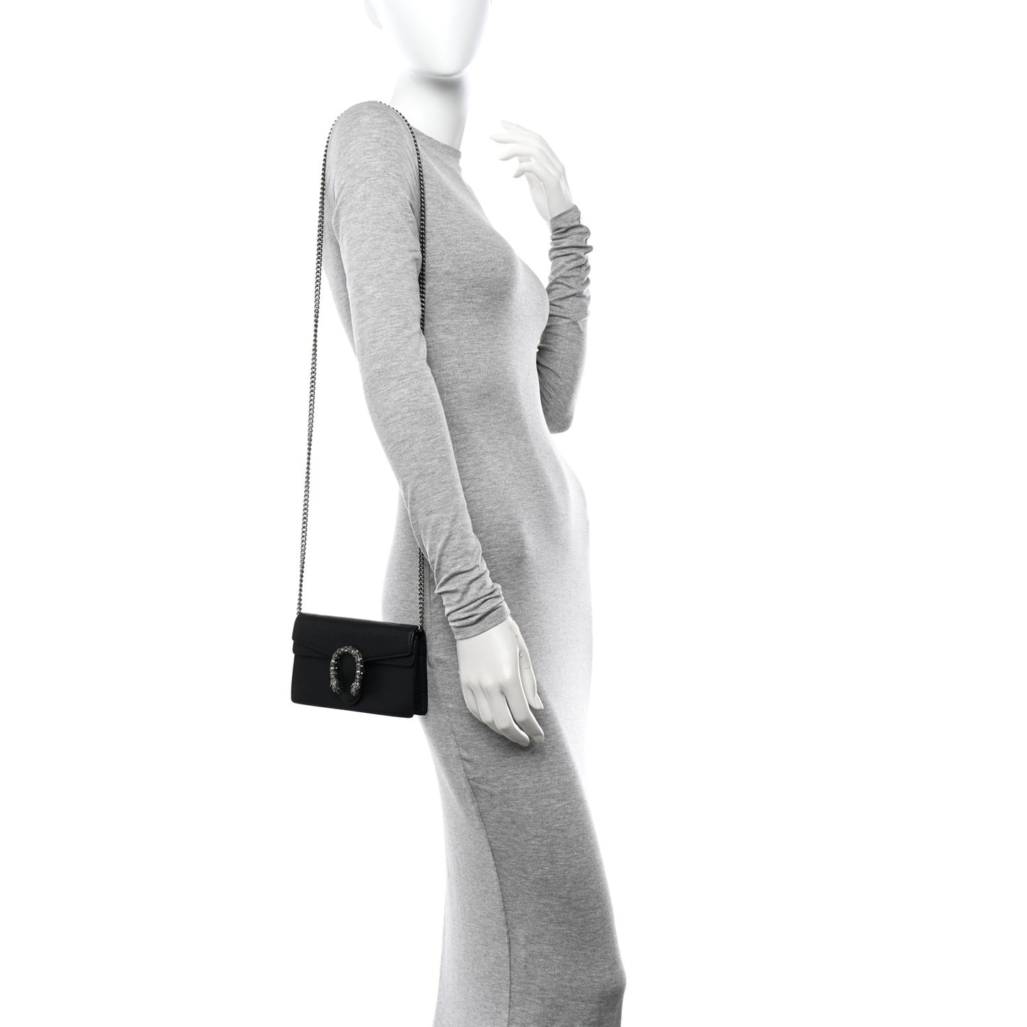Calfskin Super Mini Dionysus Shoulder Bag Black