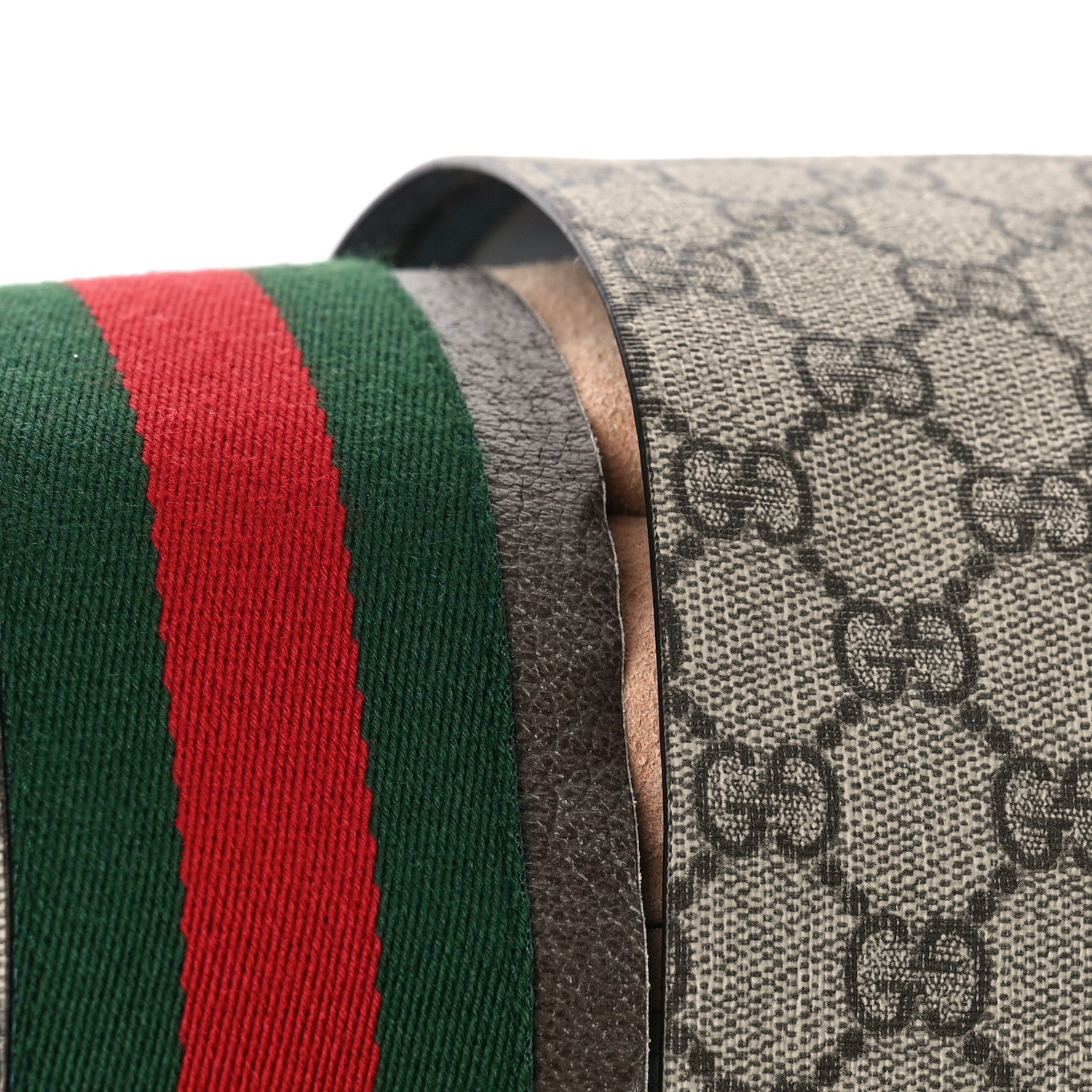 Gucci GG Supreme Monogram Textured Calfskin Web Medium Ophidia Shopping Tote Beige Ebony New Acero 10 of 11