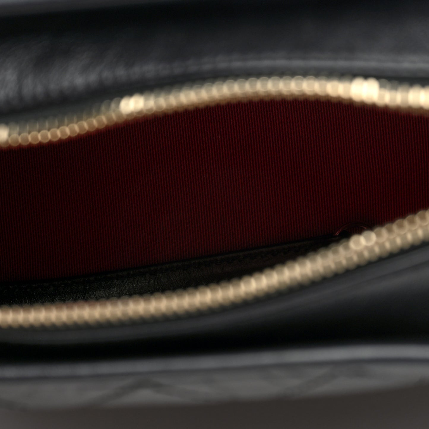 Aged Calfskin Quilted Small Gabrielle Hobo Black