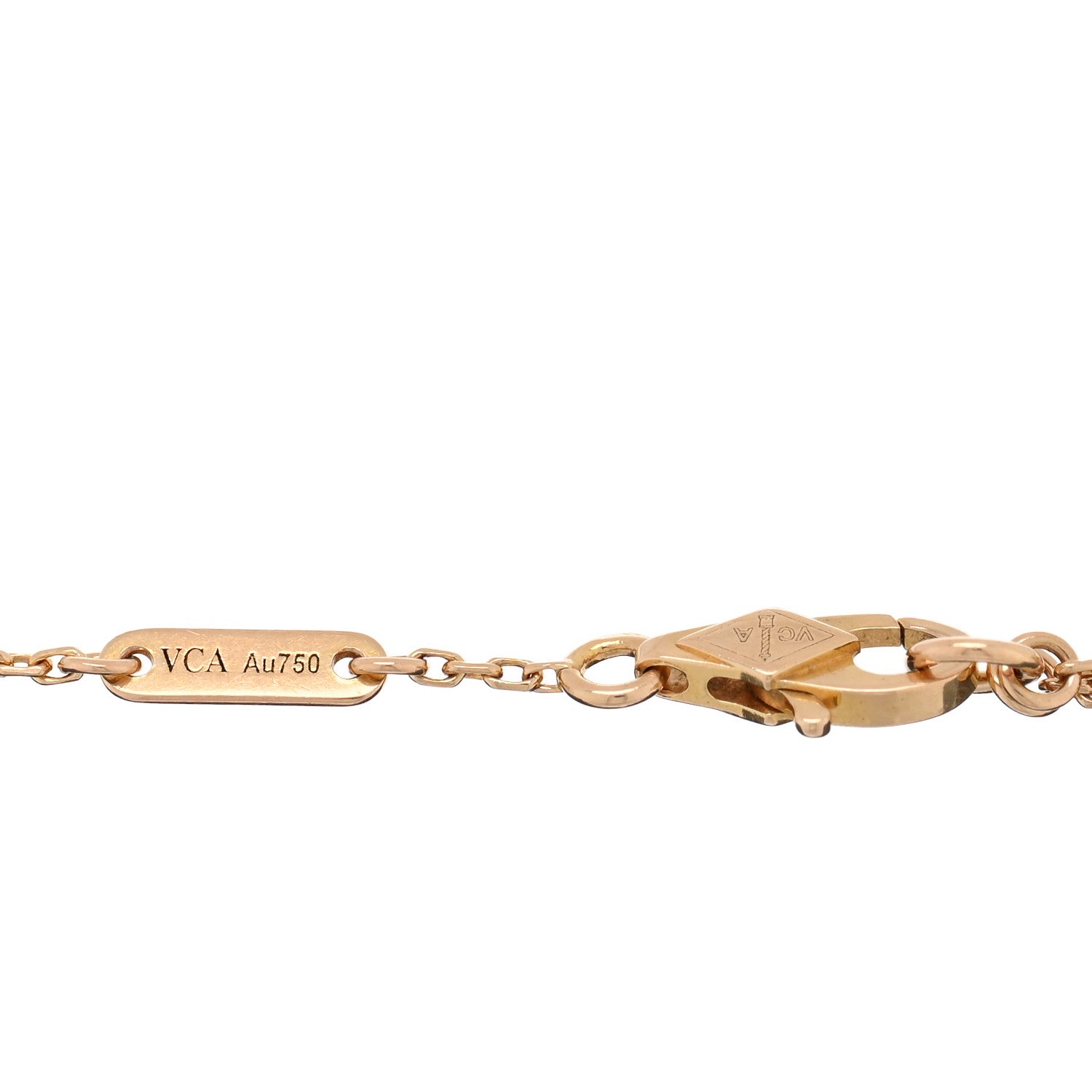 Van Cleef & Arpels 18K Rose Gold Carnelian Sweet Alhambra Bracelet 3 of 4