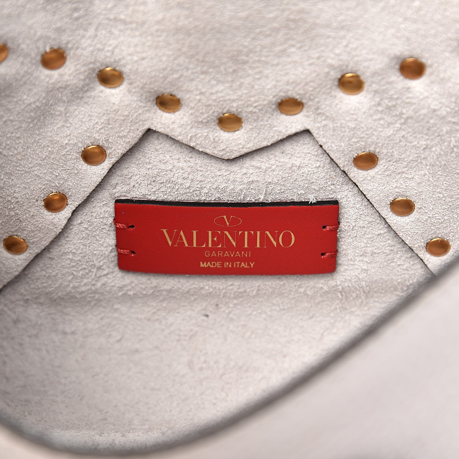 Valentino Garavani Grainy Calfskin Small Rockstud Hype Shoulder Bag White 6 of 9