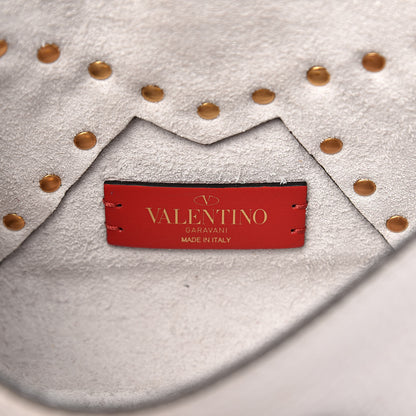 Valentino Garavani Grainy Calfskin Small Rockstud Hype Shoulder Bag White 6 of 9