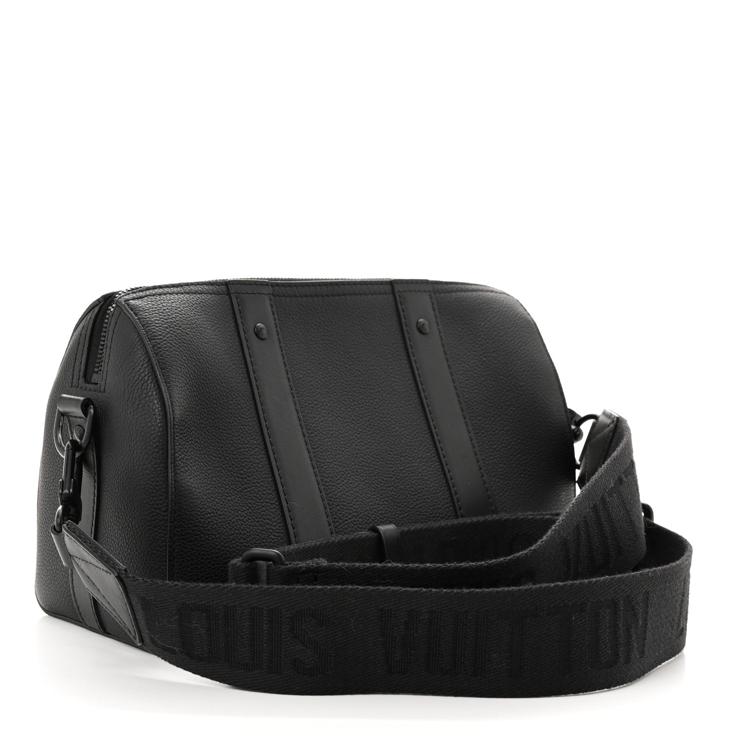 Louis Vuitton Grained Calfskin Aerogram City Keepall Black 3 of 9