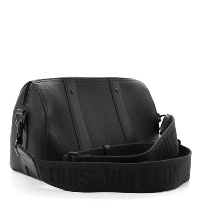 Louis Vuitton Grained Calfskin Aerogram City Keepall Black 3 of 9