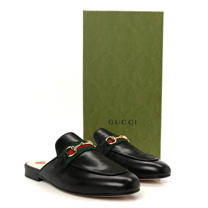 Gucci Malaga Kid Web Womens Princetown Slippers 36.5 Black 10 of 10