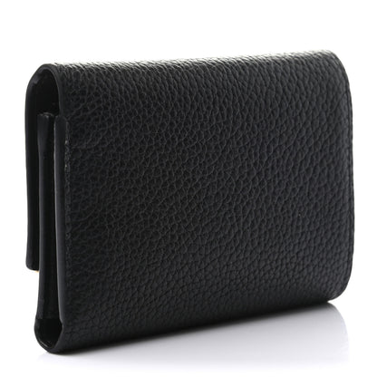 Louis Vuitton Taurillon Embellished Capucines Compact Wallet Black 2 of 7