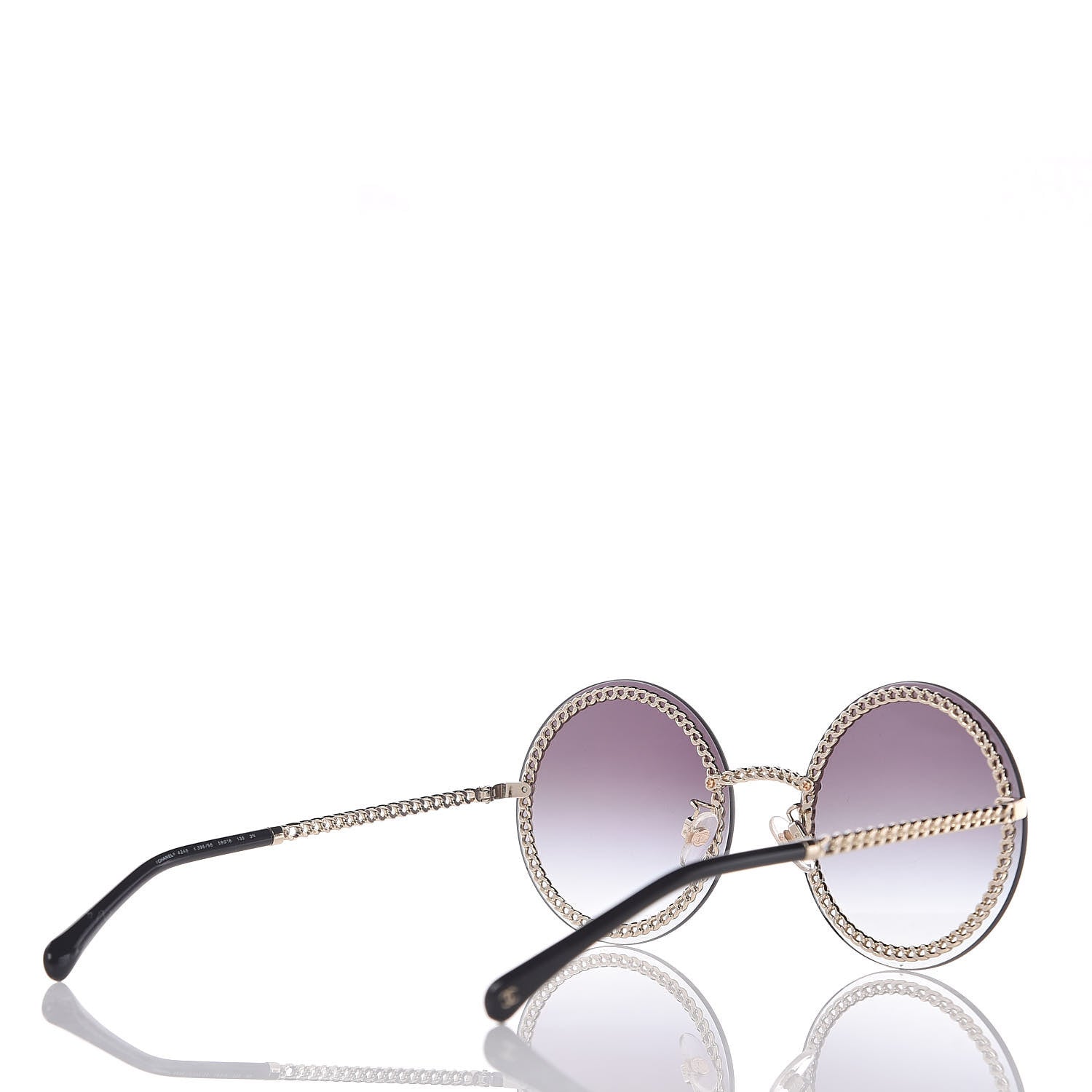 Chanel Round Chain Sunglasses 4245 Gold 4 of 7