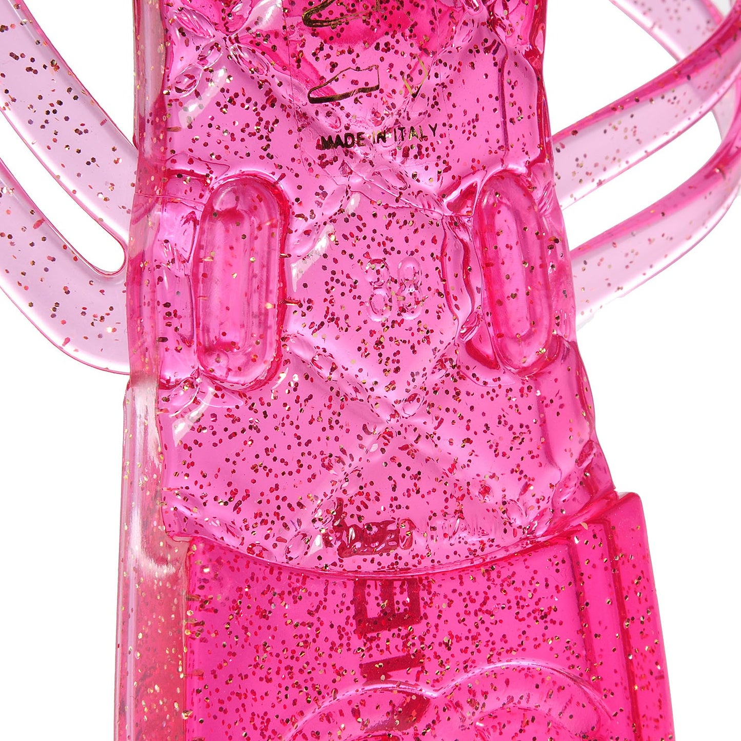 Jelly Camellia Glitter Thong Sandals Pink 38