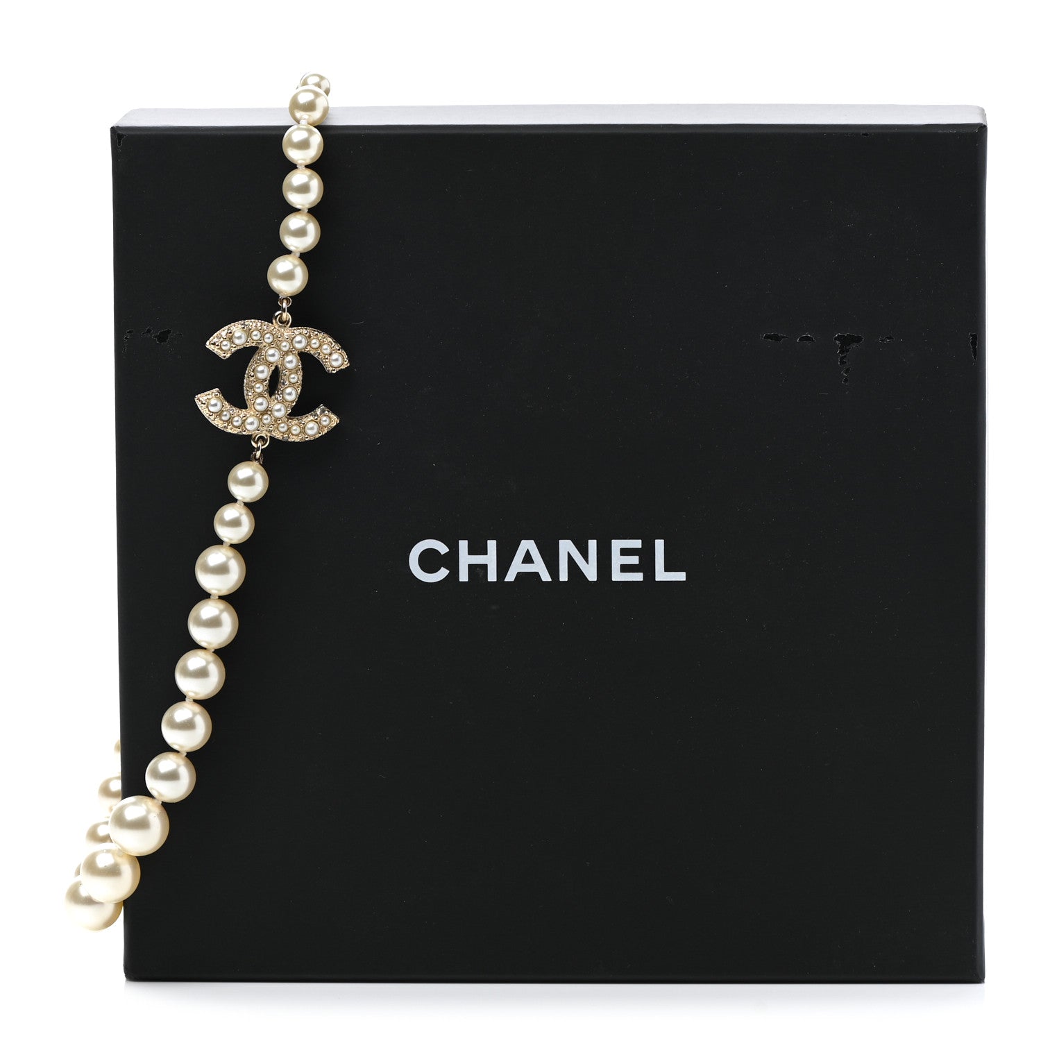 Chanel Pearl CC 100th Anniversary Necklace Light Gold 6 of 6