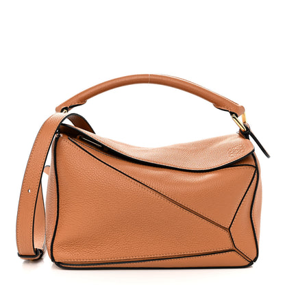 Loewe Grained Calfskin Small Puzzle Bag Tan 1 of 10