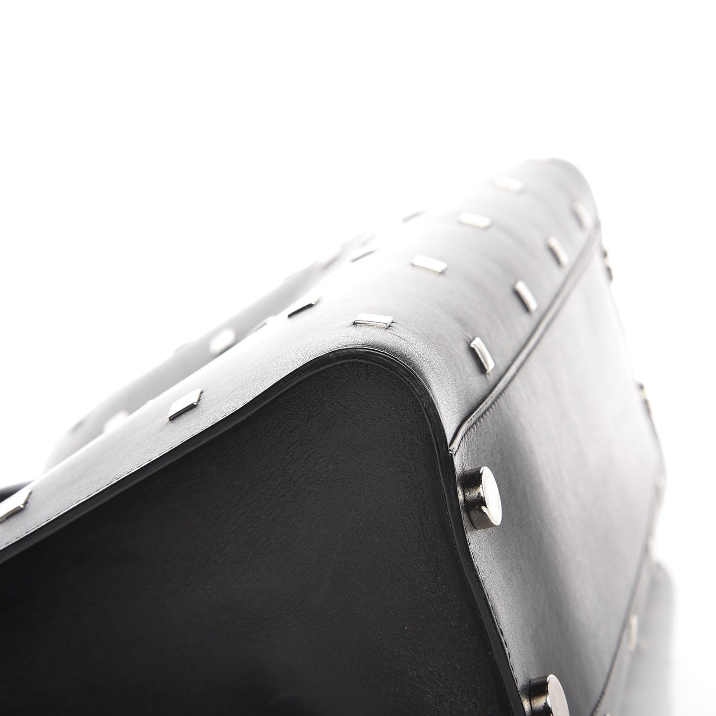 Calfskin Studded Riley Tote Black