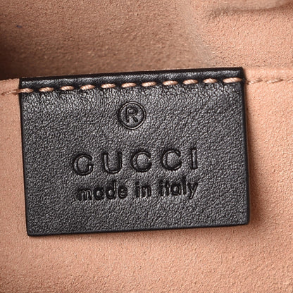 Gucci Calfskin Matelasse GG Marmont Belt Bag 85 34 Black 6 of 9