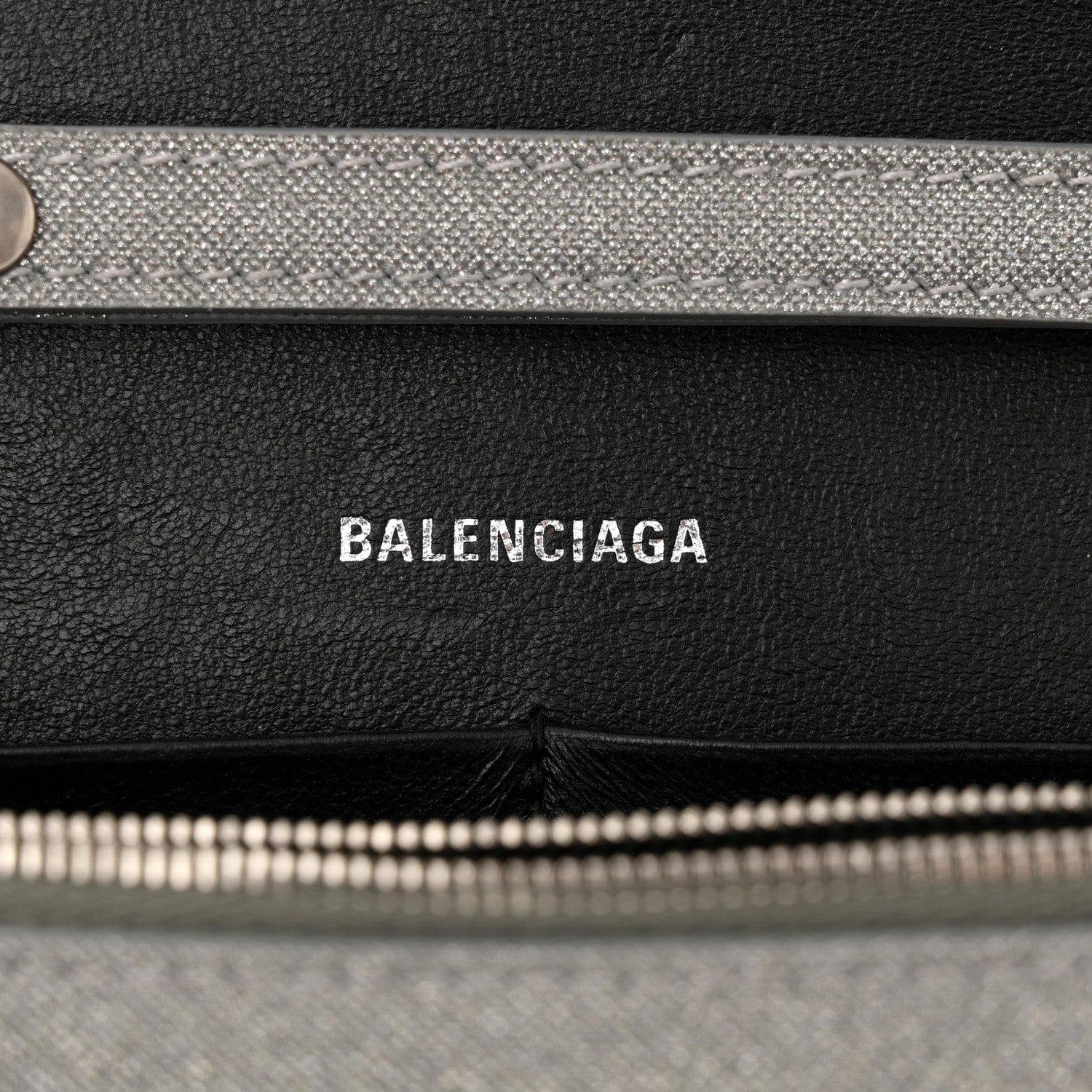 Balenciaga Glitter Fabric Hourglass Chain Bag Grey 6 of 10