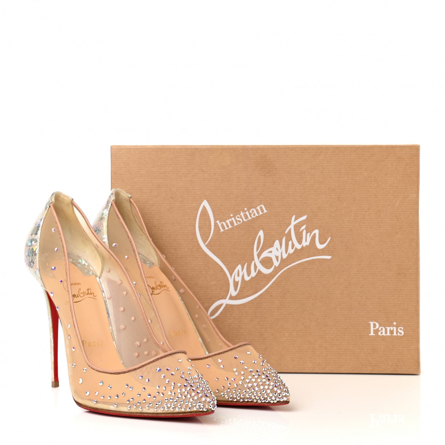 Christian Louboutin Crystal Strass Follies 100 Pumps 37 Crystal 9 of 9