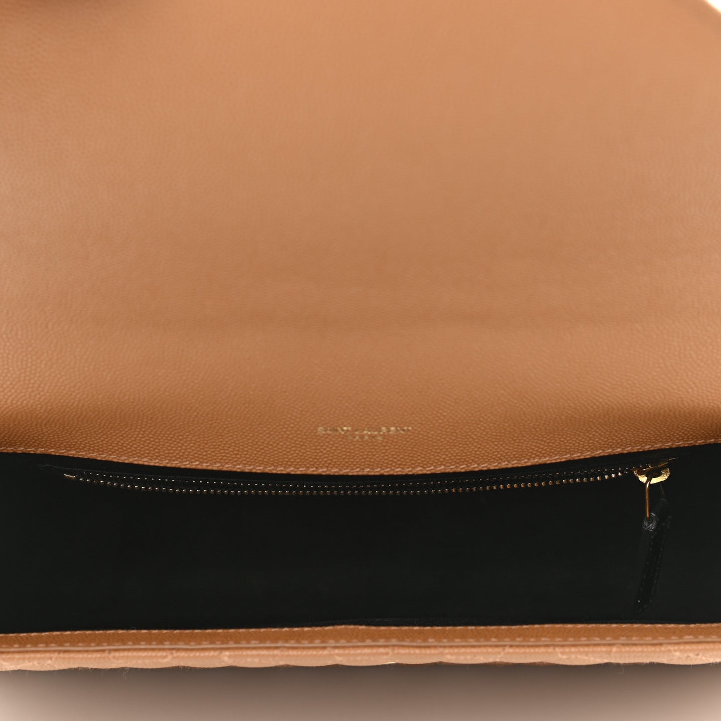Grain De Poudre Textured Mixed Matelasse Triquilt Large Monogram Satchel Dune