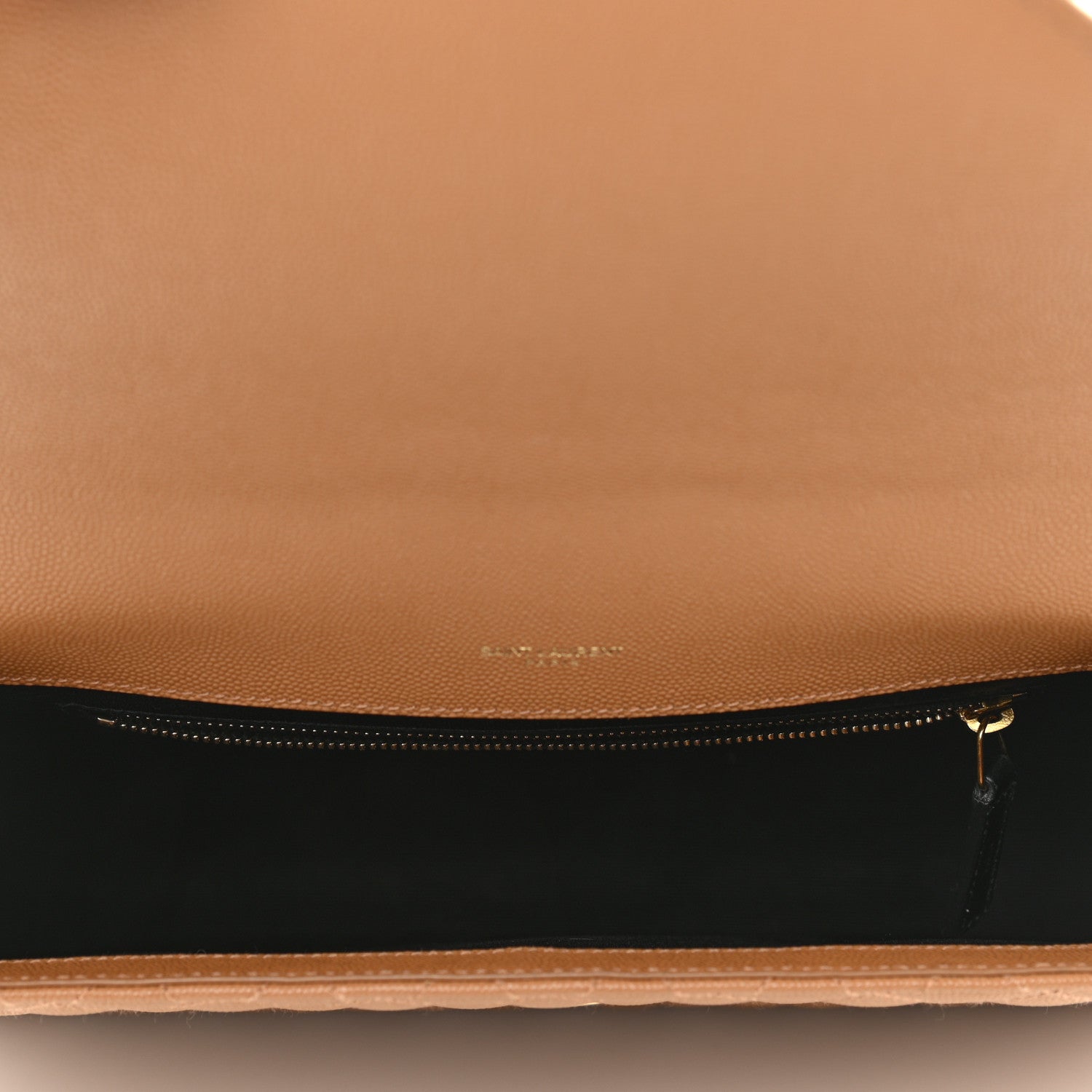 Saint Laurent Grain De Poudre Textured Mixed Matelasse Triquilt Large Monogram Satchel Dune 5 of 13