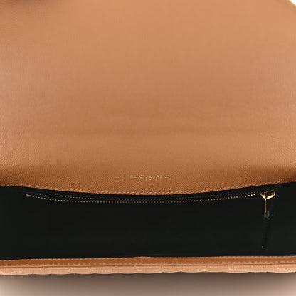 Saint Laurent Grain De Poudre Textured Mixed Matelasse Triquilt Large Monogram Satchel Dune 5 of 13