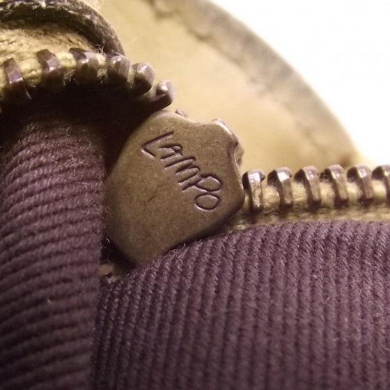 Leather Lined Monogram Tote Custard