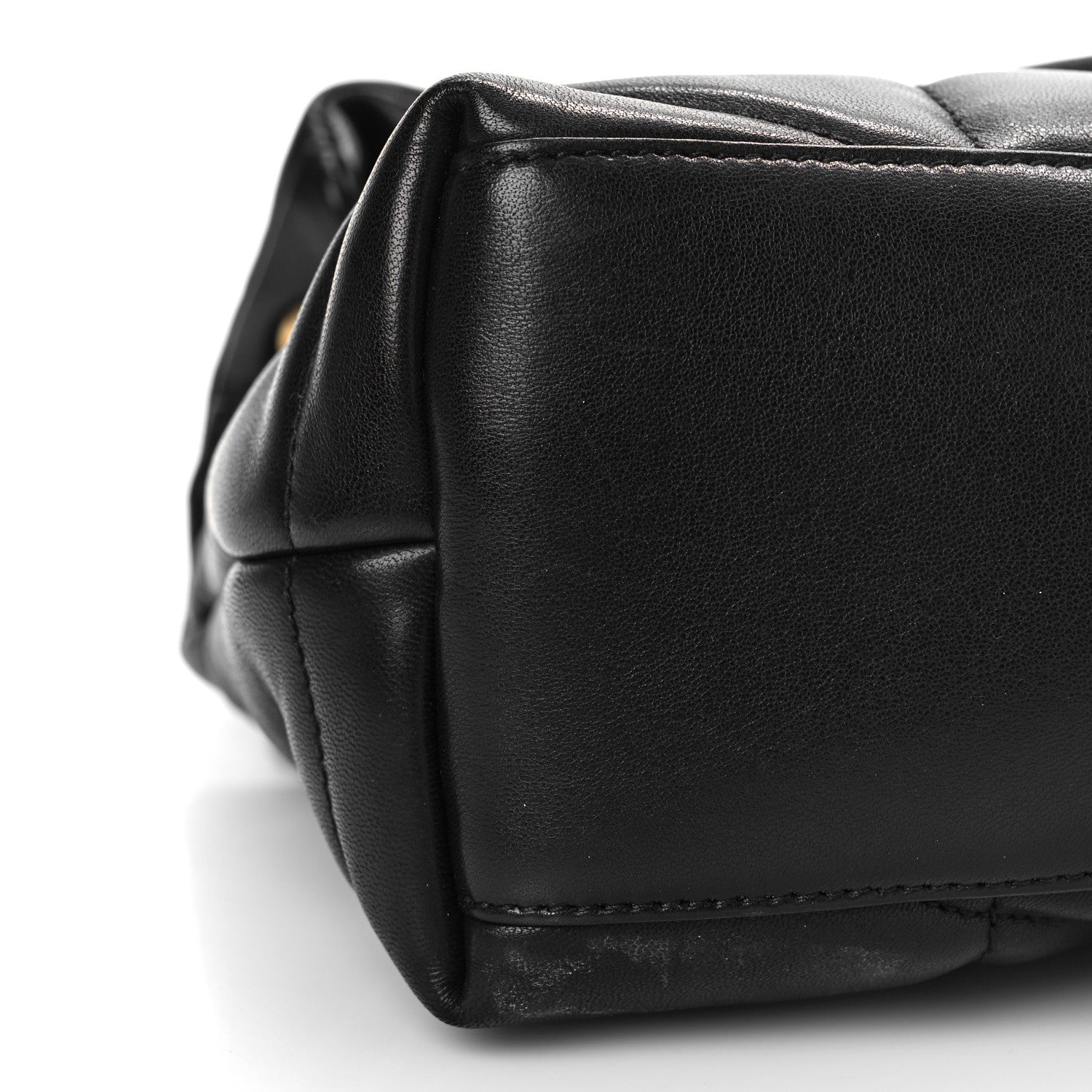 Saint Laurent Lambskin Quilted Small Loulou Puffer Monogram Chain Satchel Black 7 of 8