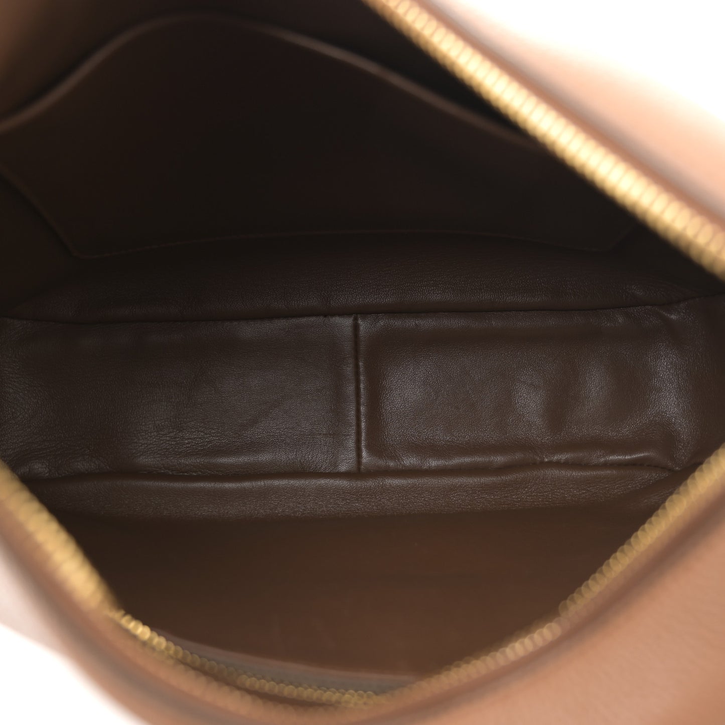 Vitello Daino Soft Large Zippered Messenger Hobo Caramel