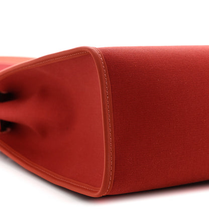 Hermes Toile Officier Vache Hunter Verso Herbag Zip 31 PM Rouge Venetian Rouge Piment Rose Extreme 10 of 12