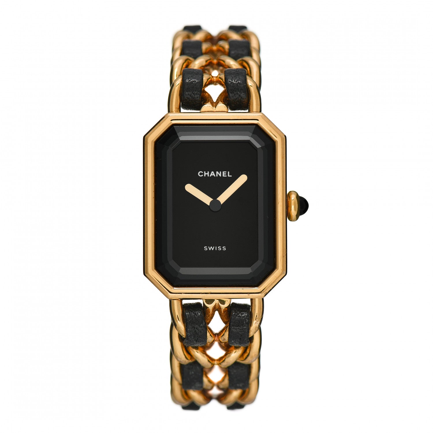 Chanel Stainless Steel Lambskin 20mm Chain Premiere Quartz Watch Gold M 1 of 7