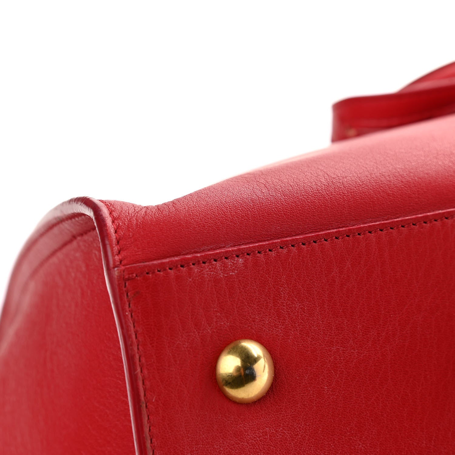 Saint Laurent Calfskin Small Classic Y Cabas Red 16 of 19