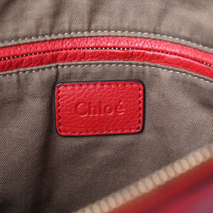 Chloe Calfskin Medium Marcie Satchel Peony Red 6 of 11