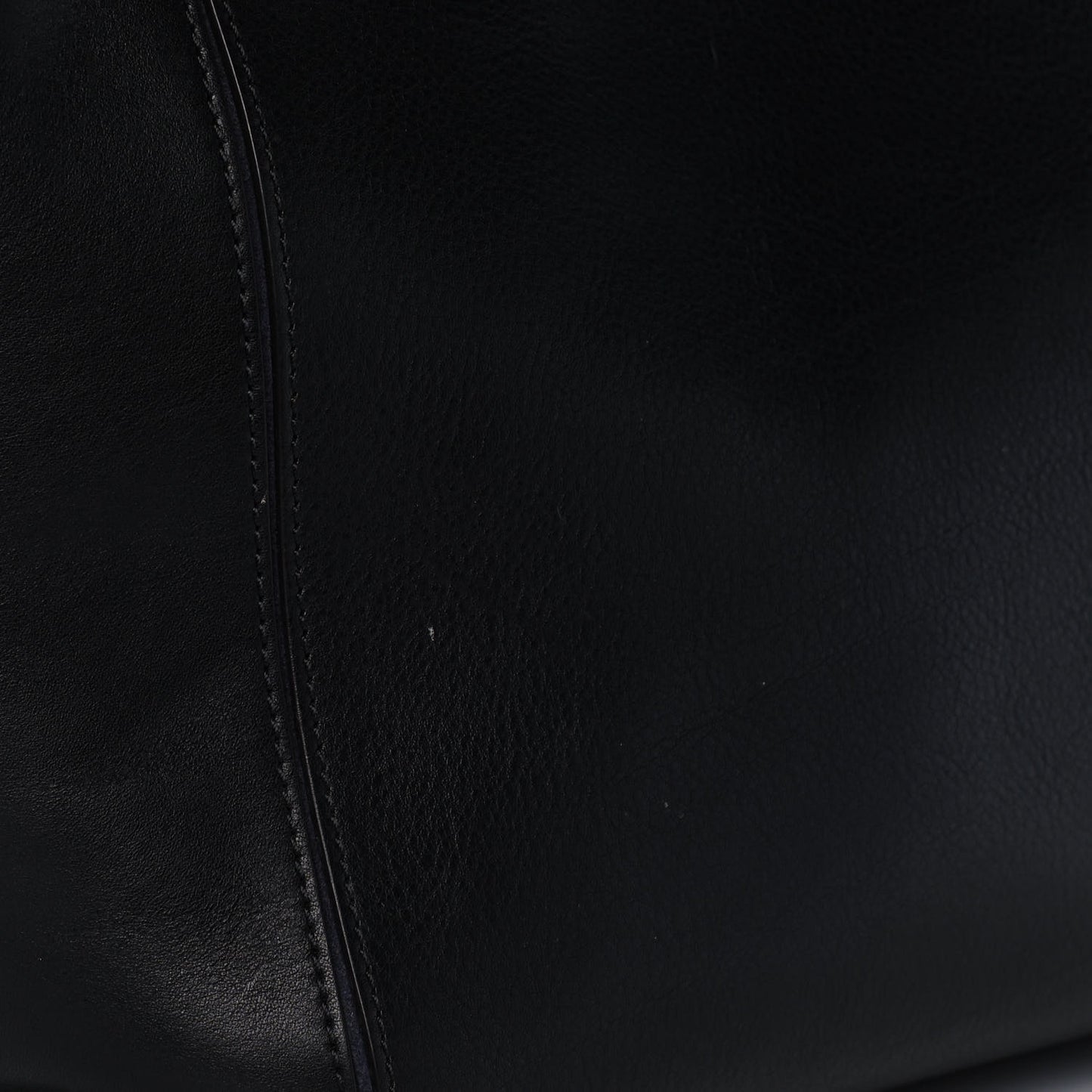 Smooth Calfskin Medium Milo Shopping Tote Black
