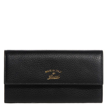 Gucci Dollar Calfskin Swing Continental Wallet Black 1 of 7