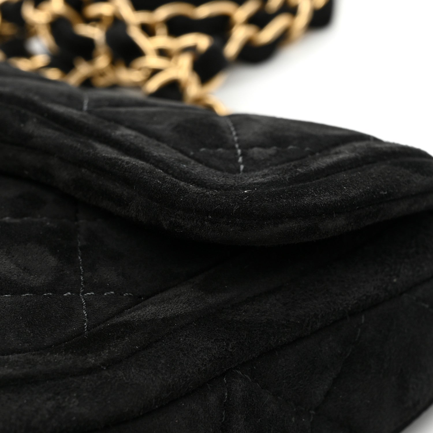 Chanel Suede Quilted Mini Double Frame Flap Black 16 of 16