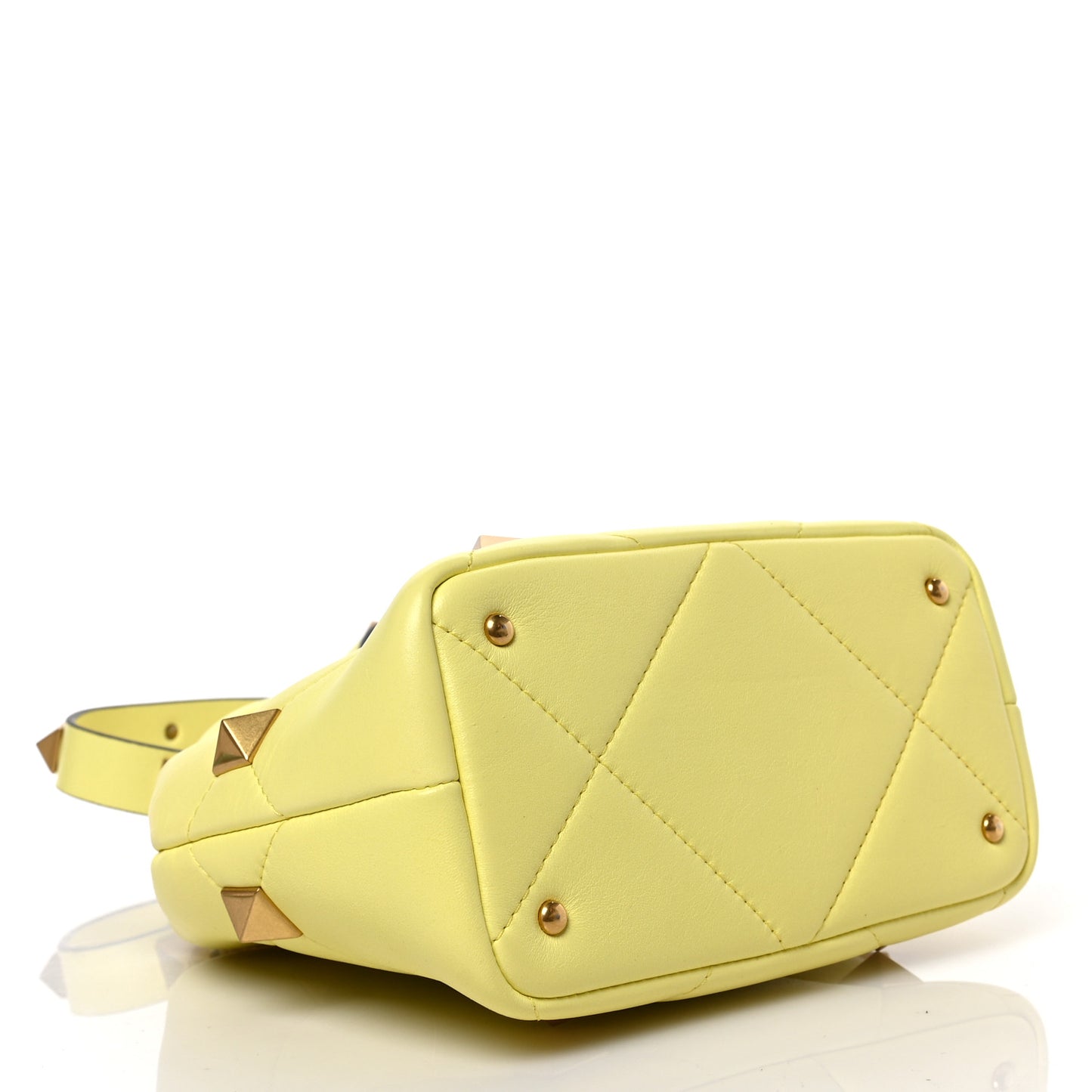 Nappa Small Roman Stud The Handle Bag Lime Sorbet