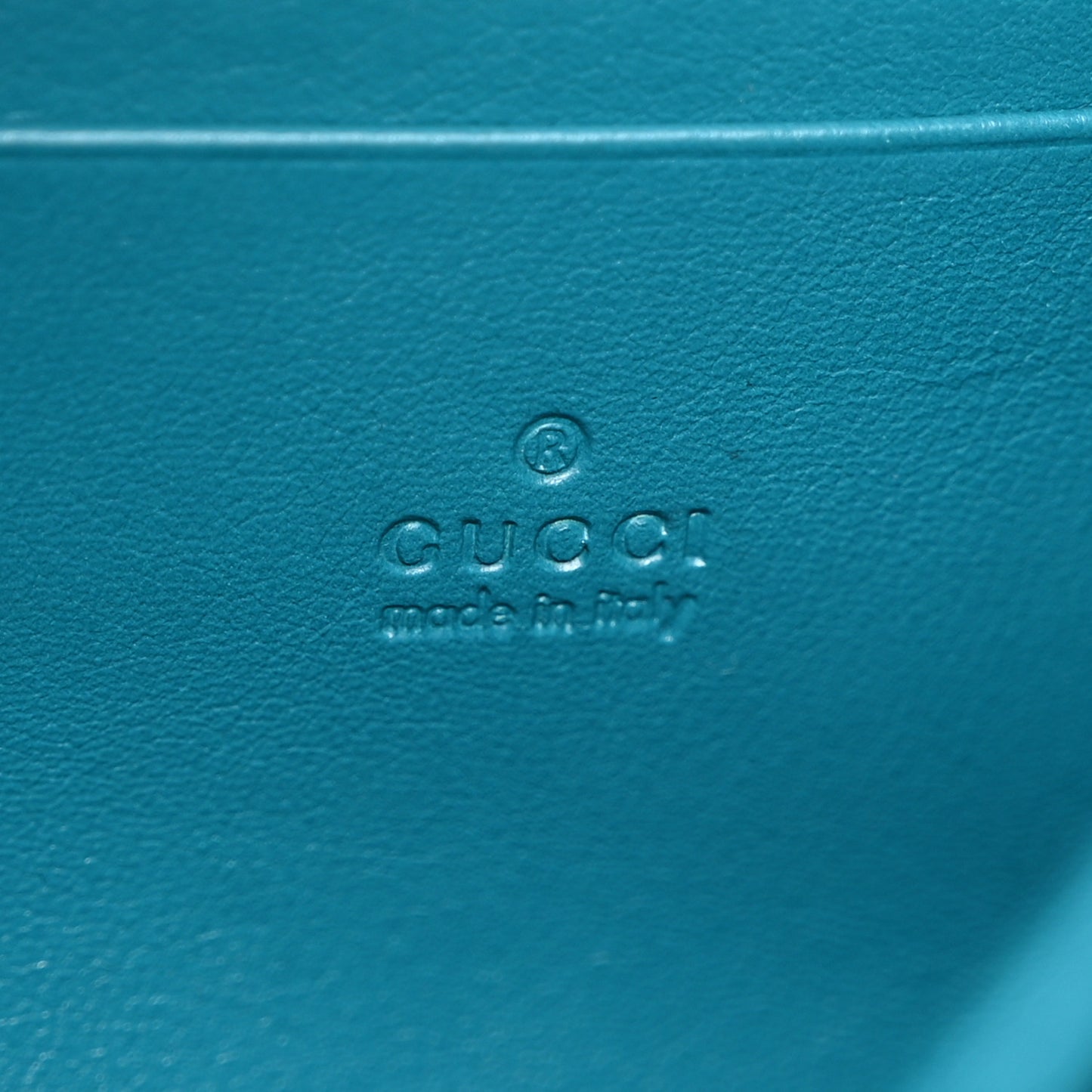 Velvet Matelasse GG Marmont Chain Wallet Pavone Cyan