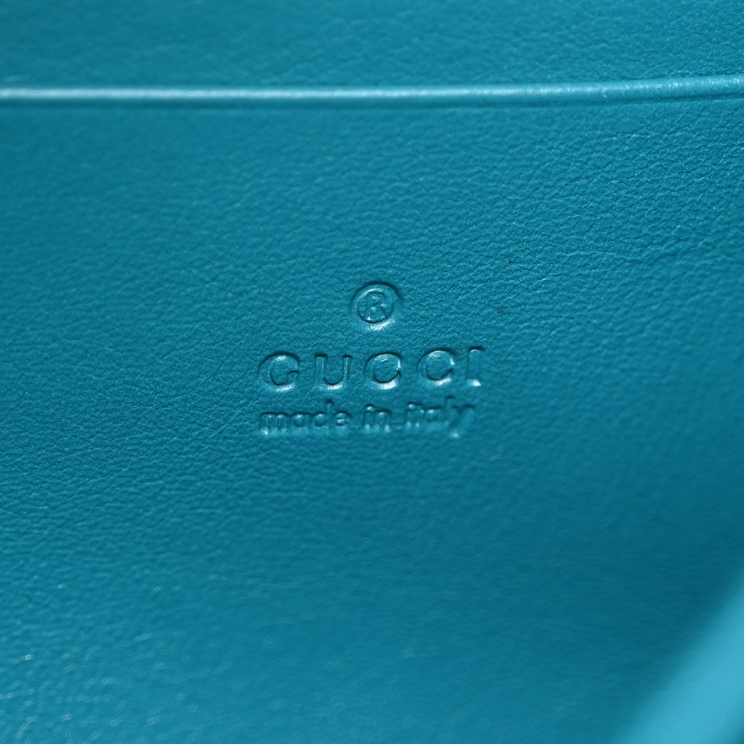 Gucci Velvet Matelasse GG Marmont Chain Wallet Pavone Cyan 6 of 11