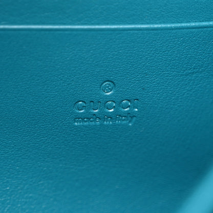 Gucci Velvet Matelasse GG Marmont Chain Wallet Pavone Cyan 6 of 11