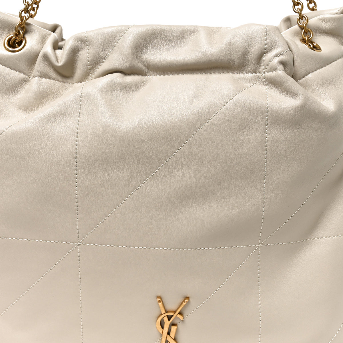 Saint Laurent Lambskin Matelasse Monogram Medium Jamie 4.3 Pochon Crema Soft 9 of 11