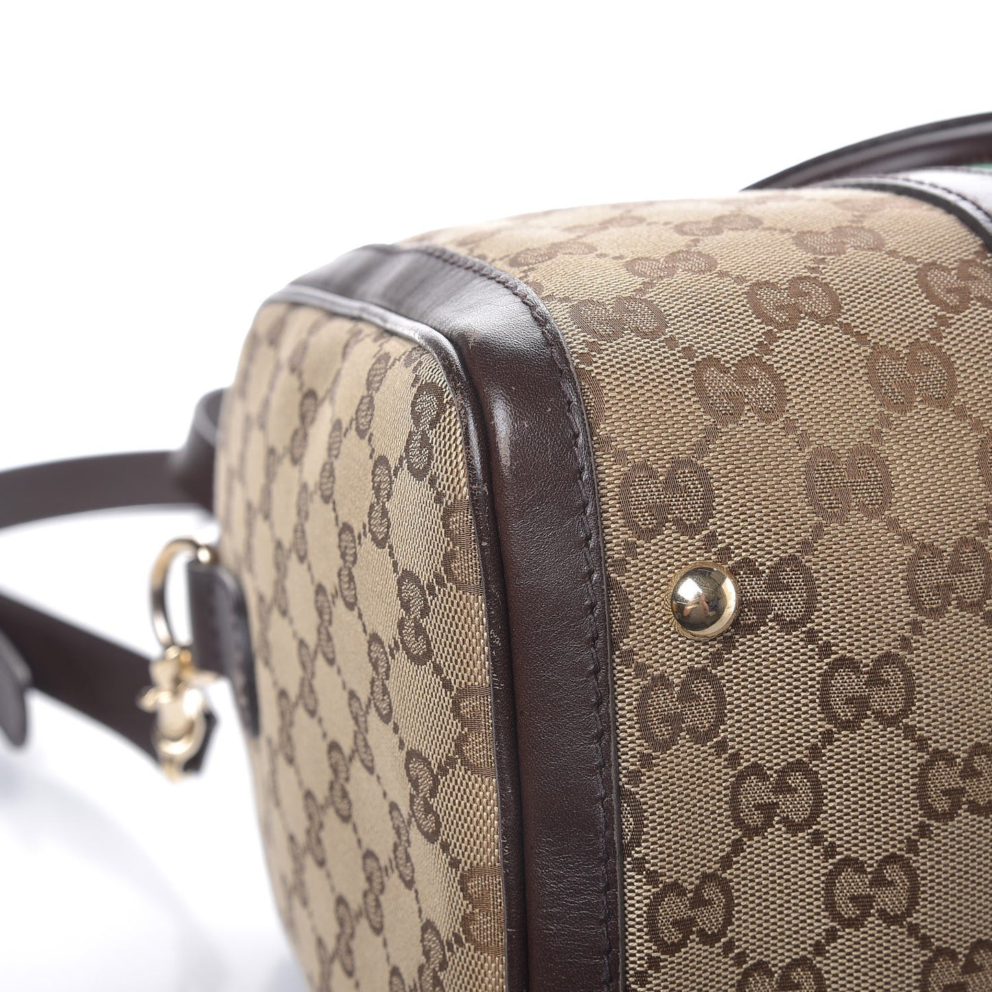 Monogram Vintage Web Medium Boston Dark Brown