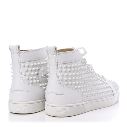 Christian Louboutin Calfskin Mens Louis Spikes Flat Sneakers 42.5 White 4 of 9