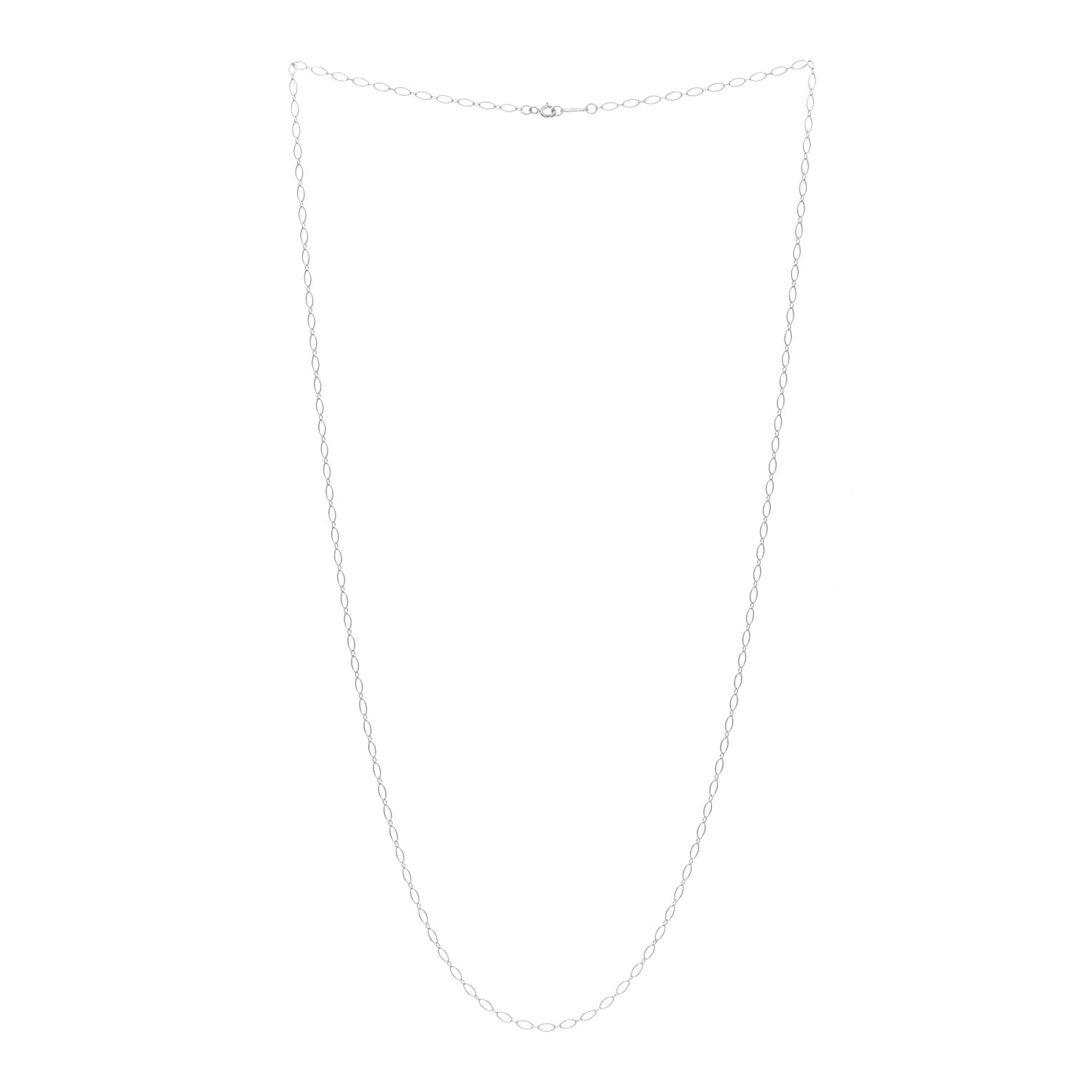 Sterling Silver Oval Link Chain Necklace 30"