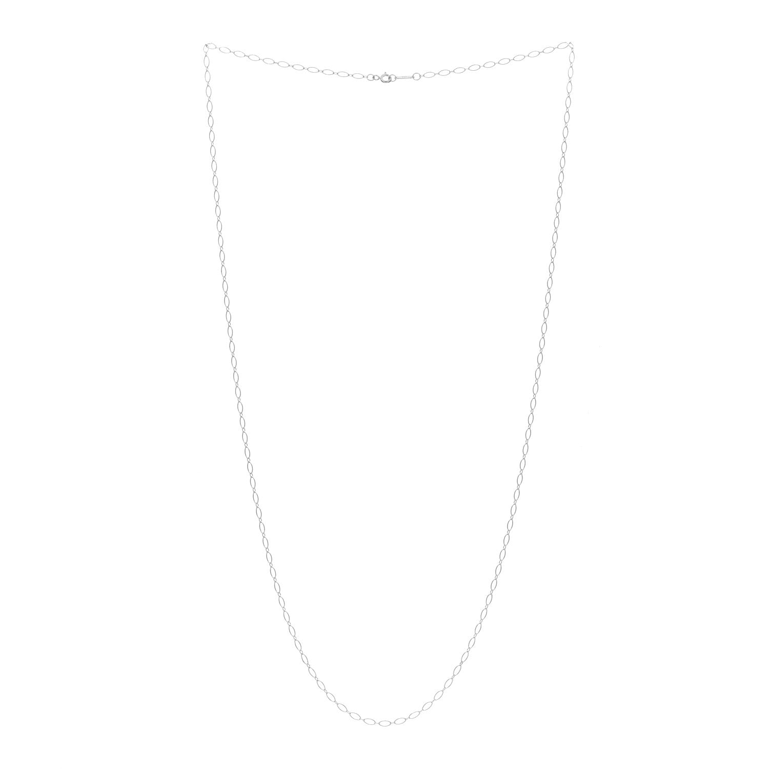Tiffany Sterling Silver Oval Link Chain Necklace 30" 2 of 3