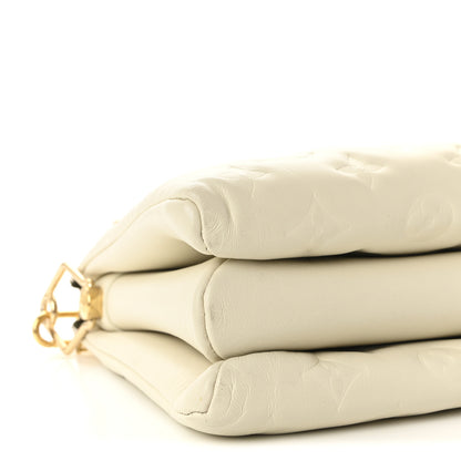 Louis Vuitton Lambskin Embossed Monogram Coussin PM Beige Cream 8 of 8