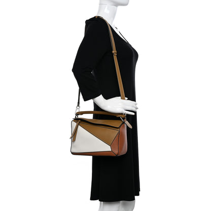 Loewe Calfskin Small Puzzle Bag Ochre 2 of 10